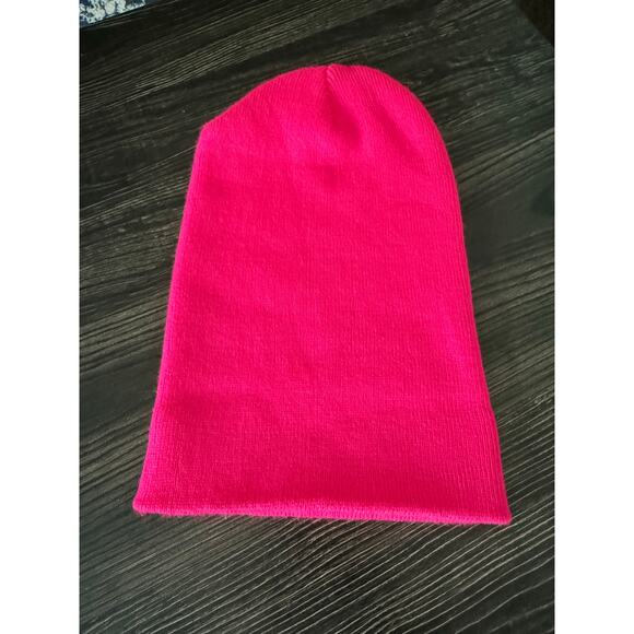 6/$25 Port & Company Neon Pink Beanie Hat - Picture 3 of 3